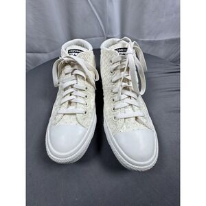NWOT Converse CTAS Madison Mid Crochet‎ Knit Lace Egret/Vintage White Size 7